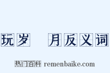 玩岁愒月反义词是什么意思的图片